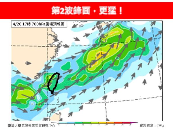 第二波鋒面更猛！今起灌3天　專家：全台雷雨愈晚愈大