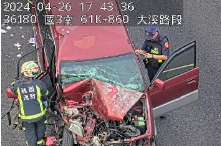 ▲▼             國3大溪段車禍。（圖／翻攝自高速公路1968）