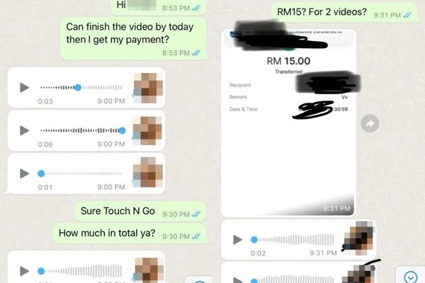 ▲▼馬來西亞一名女學生替網紅剪輯影片，但對方卻只願意付100元作為酬勞，讓女學生覺得自己受到壓榨。（圖／翻攝自小紅書）