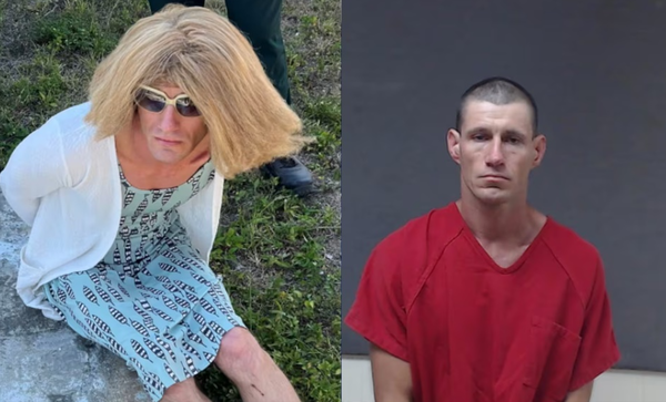 33歲壯男扮女裝逃跑！變身「金髮辣妹」仍被抓　逮捕照爆紅。（圖／翻攝自Glades County Sheriff`s Office）