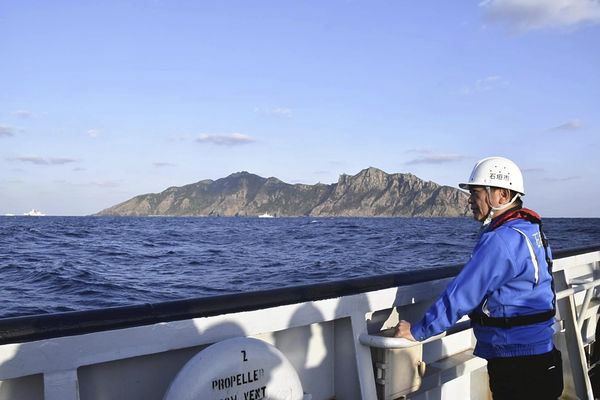 ▲▼日本沖繩縣石垣市曾於2023年1月在尖閣諸島（釣魚台）海域進行海洋調查。（圖／達志影像／美聯社）