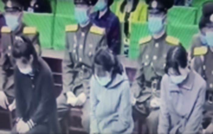▲▼北韓公開審判犯罪女性的現場。（圖／翻攝自Daily NK）