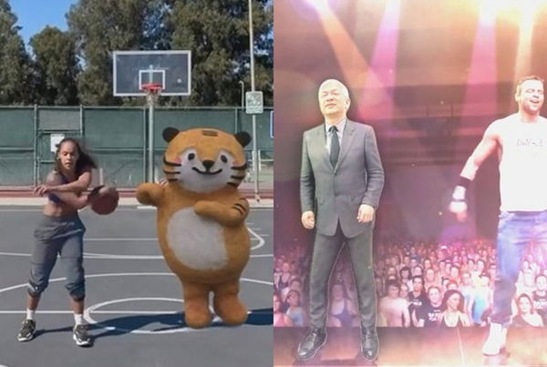 圖五：世新大學吉祥物、校長陳清河藉由生成式AI技術躍上短影音舞台。（圖／世新大學提供）