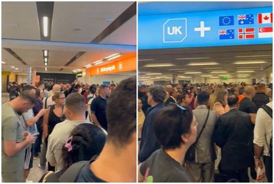 英機場旅客大排長龍　邊境系統全國性故障