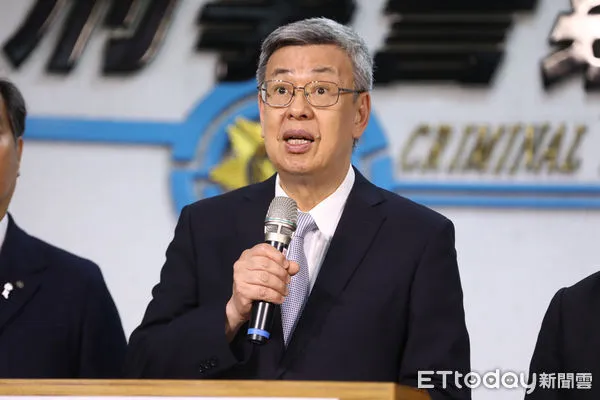 ▲行政院長陳建仁出席「重大電信網路詐欺案件查緝成果記者會。（圖／記者林敬旻攝）