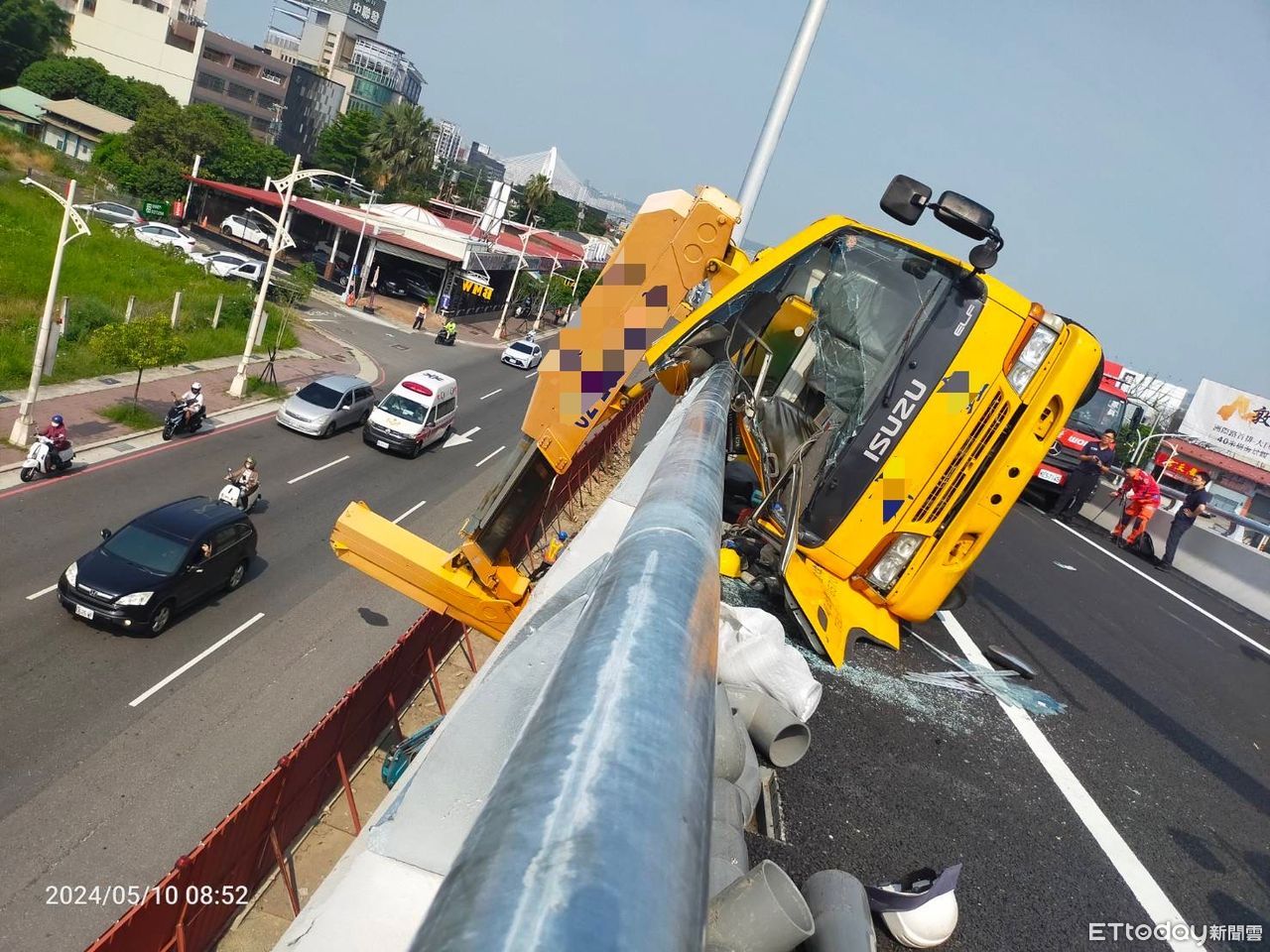緩刑中出事!台中營造商國道施工無安全措施 起重機翻覆1死1傷