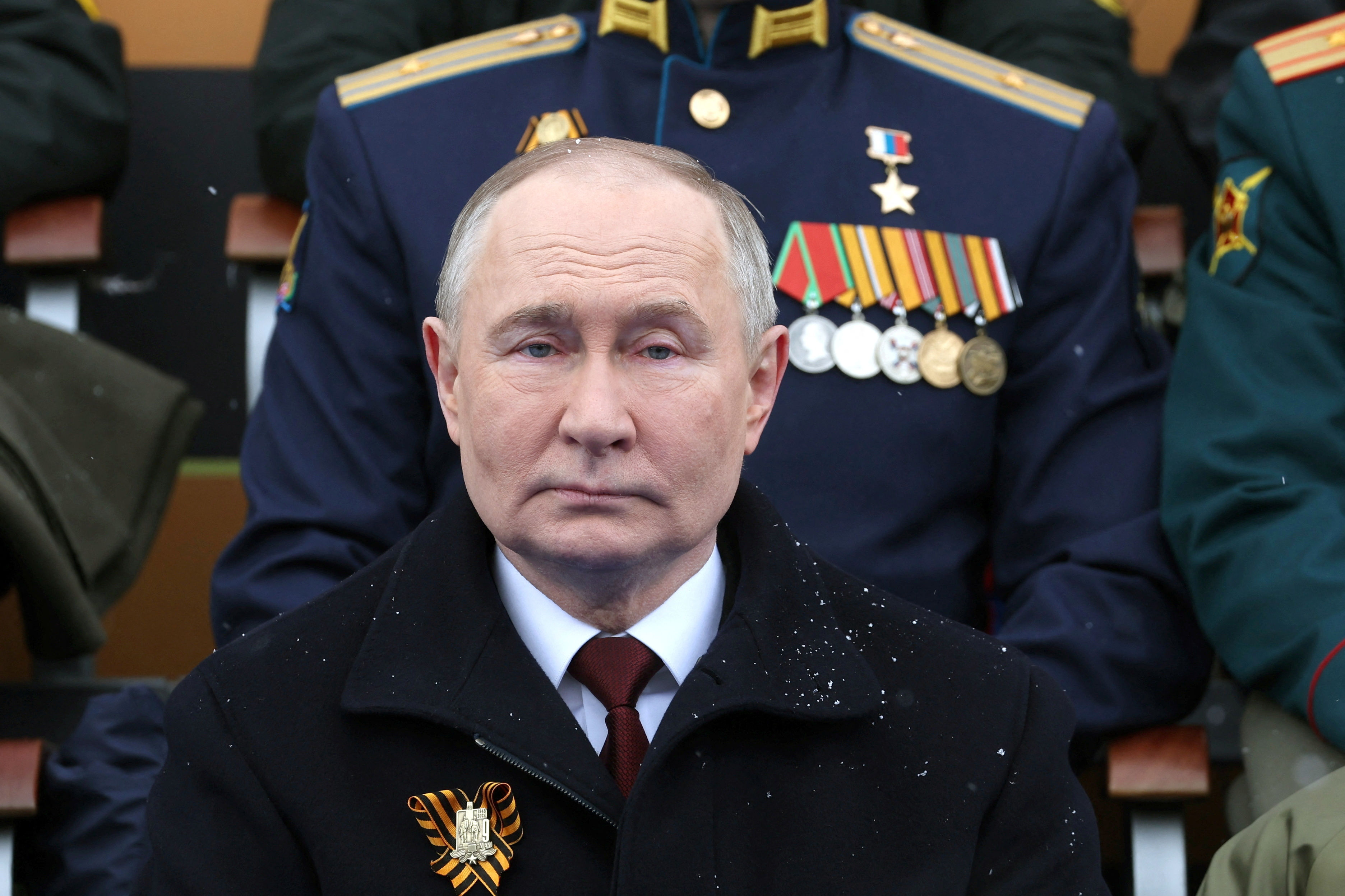 ▲俄羅斯總統普丁2024年5月9日出席在莫斯科紅場舉行的勝利日閱兵。（圖／路透）