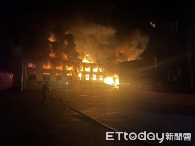 快訊／台南萊芉寮工廠火警　全面燃燒火勢猛烈