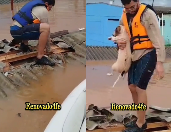 南里約格蘭德洲洪災。（圖／翻攝自Tiktok@renovando4fe）