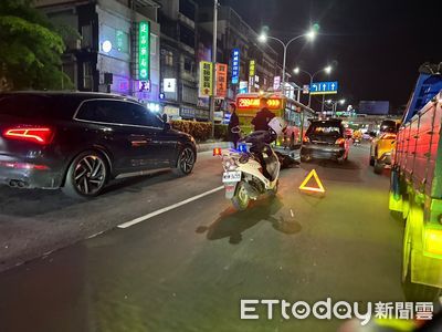 快訊／輔大前機車追撞小客車　女騎士倒地被公車輾爆頭送醫