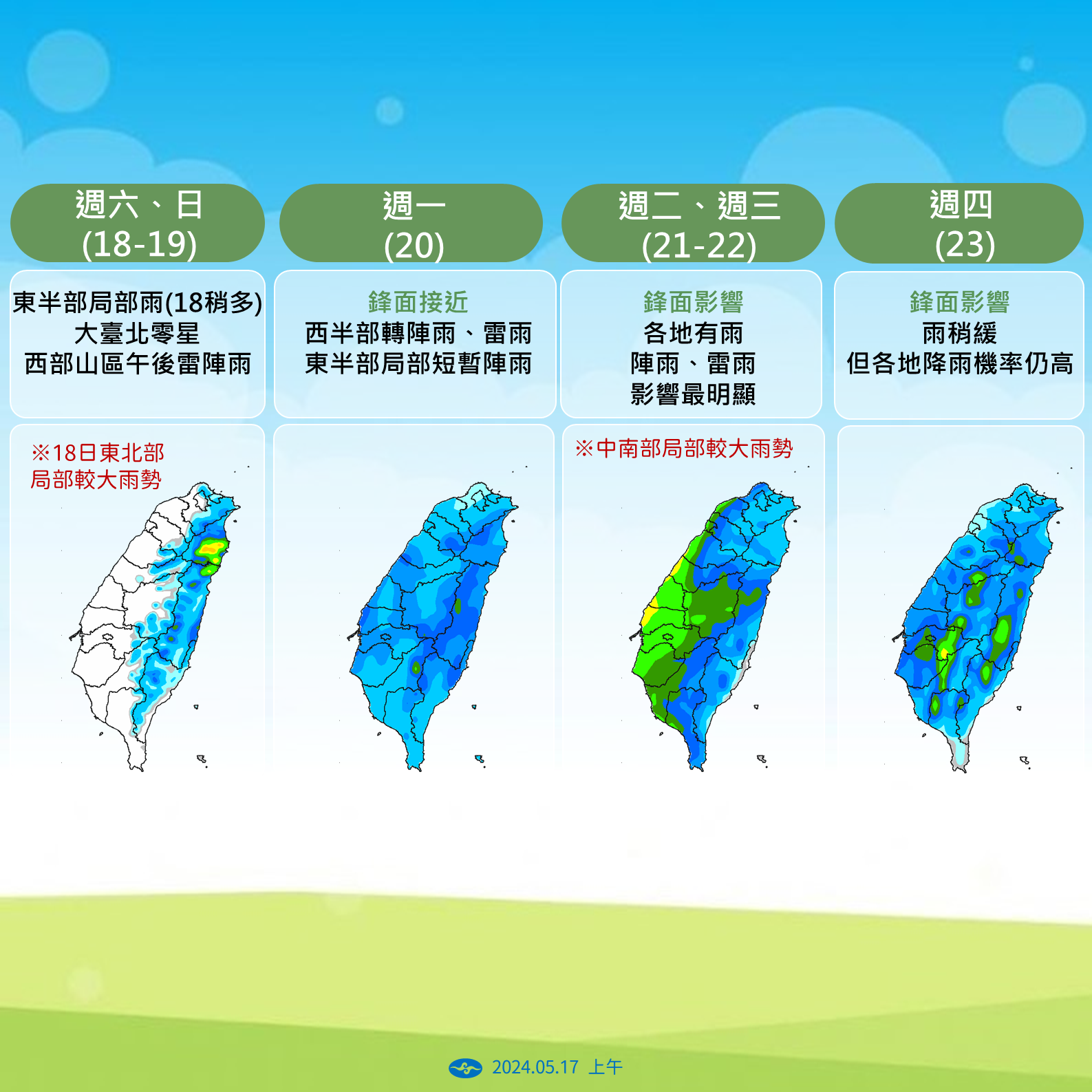 ▲▼天氣趨勢。（圖／氣象署提供）