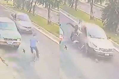 單車男「逆向衝馬路」遭撞飛亡！　監視器畫面曝光
