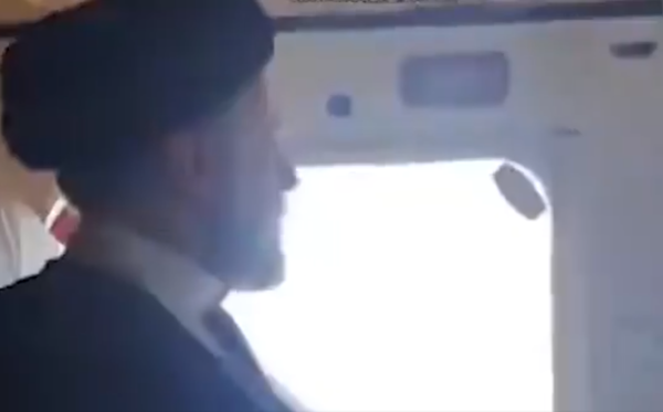 ▲▼伊朗總統萊希（Ebrahim Raisi）失事前搭乘直升機影像曝光。（圖／翻攝X）