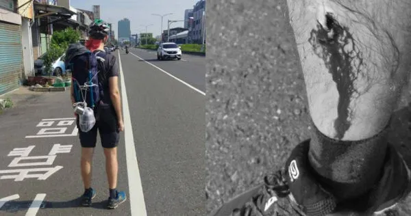外籍男子在等公車時遭電動車撞上。（圖／翻攝自Foreigners In Taiwan臉書）