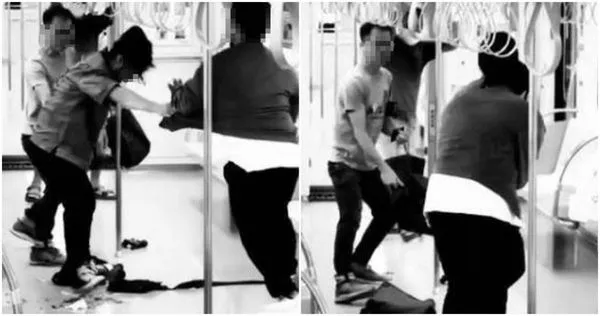 網友分析，沒有雨傘哥的古靈精怪傘，長髮哥在歹徒瘋狂輸出下很可能直接被刺脖致死。（圖／翻攝自黑豪家族）