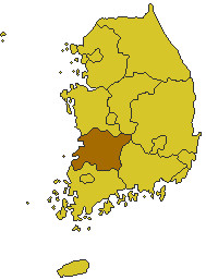 南韩全罗北道的位置图(图/取自维基百科)