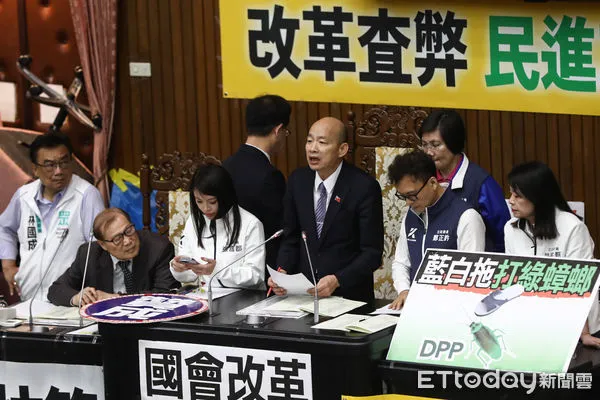 ▲立法院長韓國瑜主持議事。（圖／記者林敬旻攝）