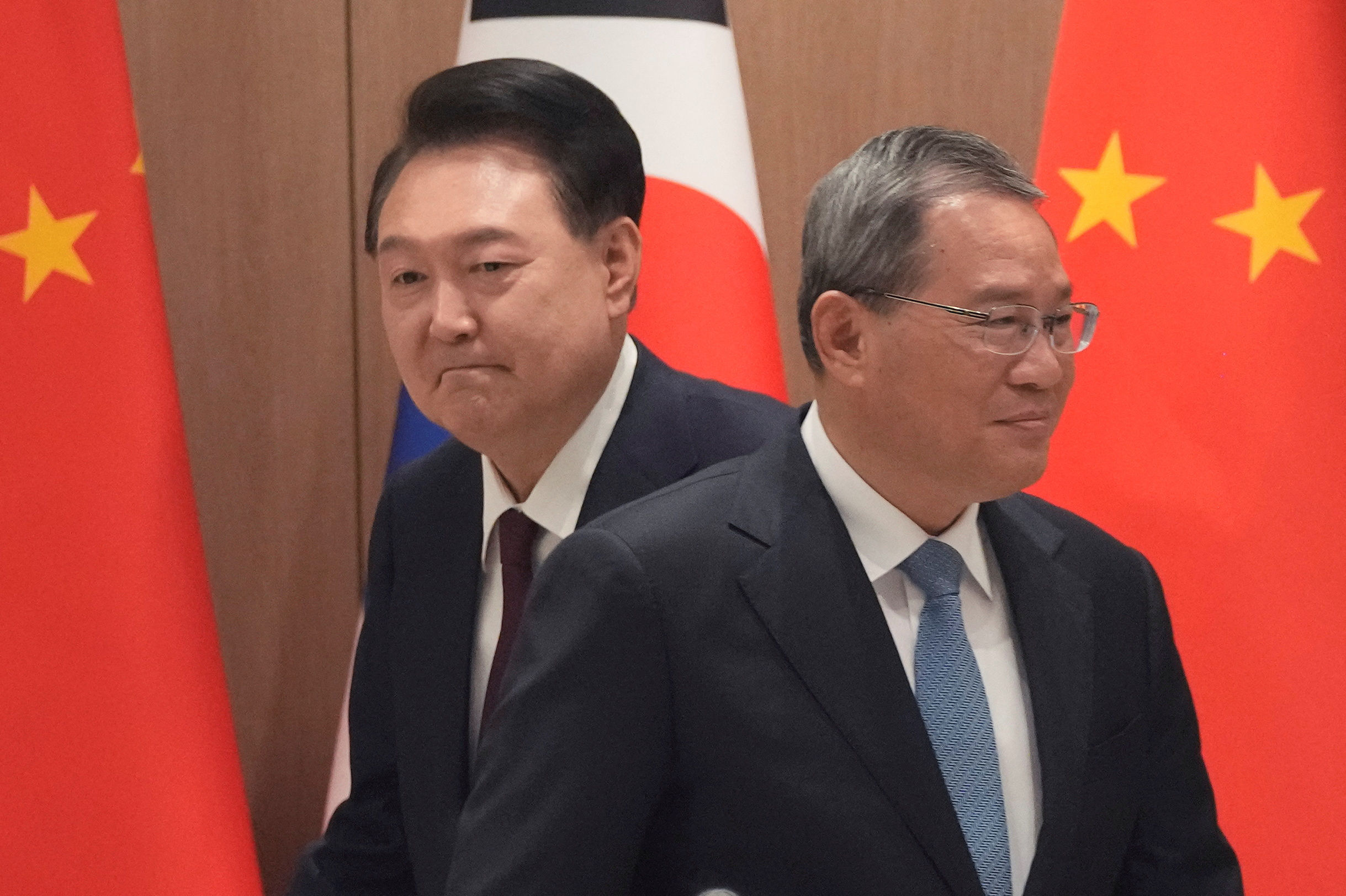 ▲▼南韓總統尹錫悅、中國總理李強26日進行會談。（圖／路透）