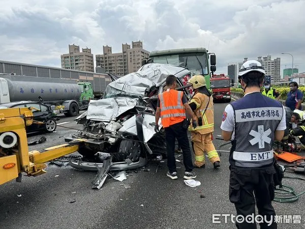▲國道一號鼎金路段死亡車禍             。（圖／記者吳奕靖翻攝）