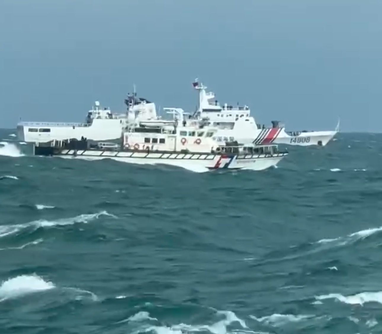 ▲大陸海警船侵擾金門海域。（圖／記者林名揚翻攝）