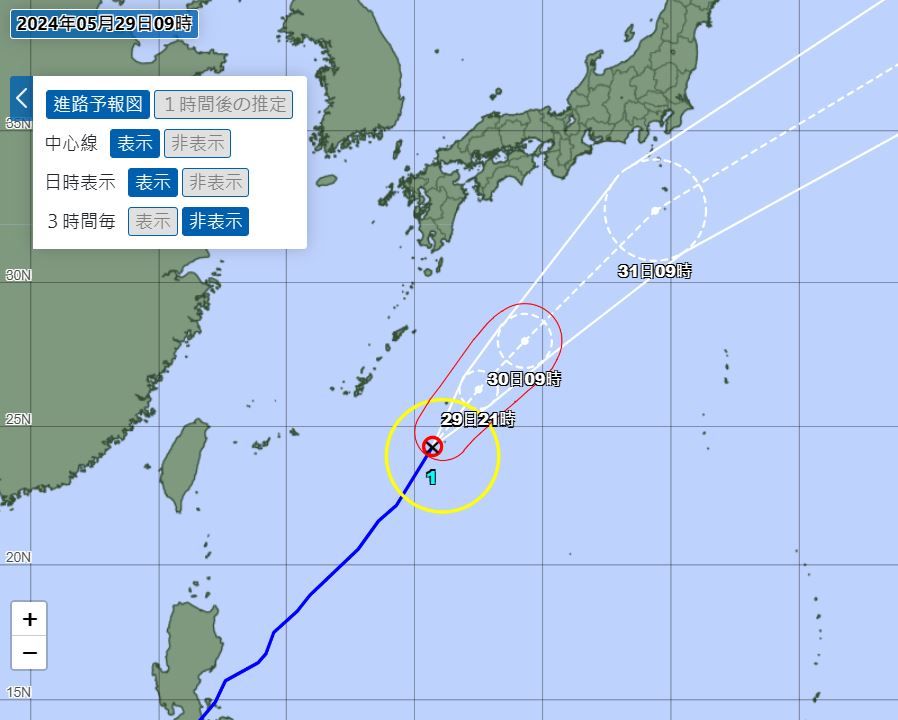 ▲▼艾維尼發威！沖繩發暴風警戒　日最新路徑曝。（圖／日本氣象廳）