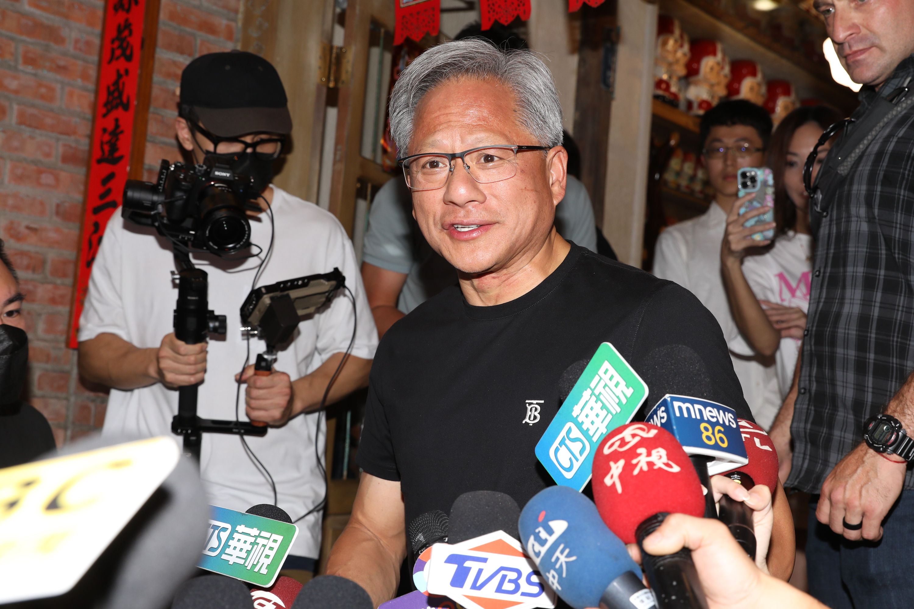 ▲▼ 黃仁勳受訪。（圖／記者黃克翔攝）