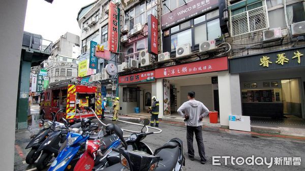 ▲台北市中正區南陽街一間義大利麵店發生火警。（圖／記者黃彥傑攝，下同）