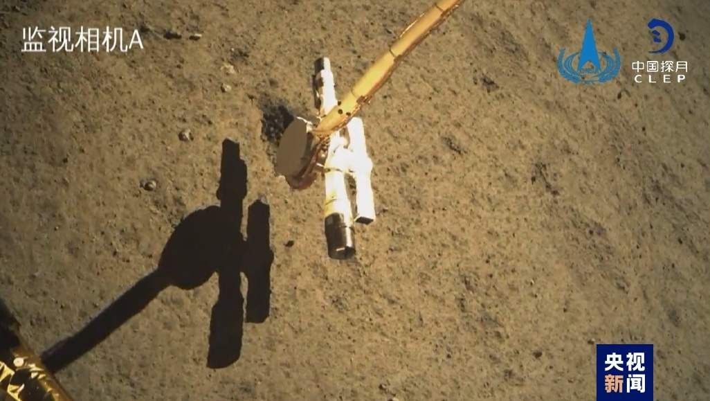 ▲▼歷史上首次 陸「嫦娥六號」完成月球背面採樣。（圖／翻攝自央視新聞）