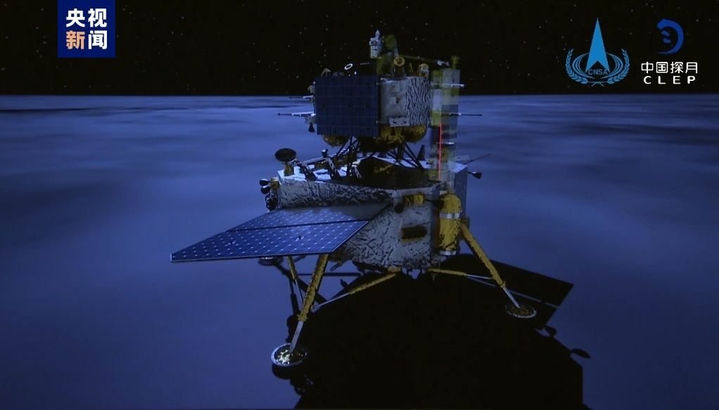 ▲▼歷史上首次 陸「嫦娥六號」完成月球背面採樣。（圖／翻攝自央視新聞）