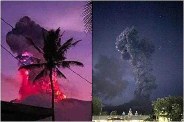 ▲▼菲律賓火山噴發高達5000公尺　當局提高警戒層級。（圖／翻攝Barangay Cabacungan臉書）