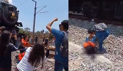最後自拍慘變遺照！29歲女鐵軌旁拍照　下秒火車重擊後腦當場死