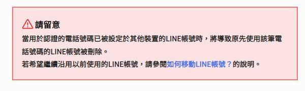 每組電話只能註冊1個LINE帳號。（圖／翻攝自LINE官網）