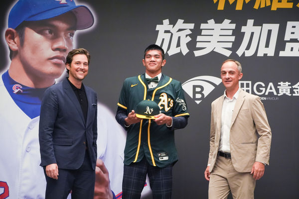 ▲▼平鎮高中左投林維恩加盟運動家。             。（圖／大漢提供）