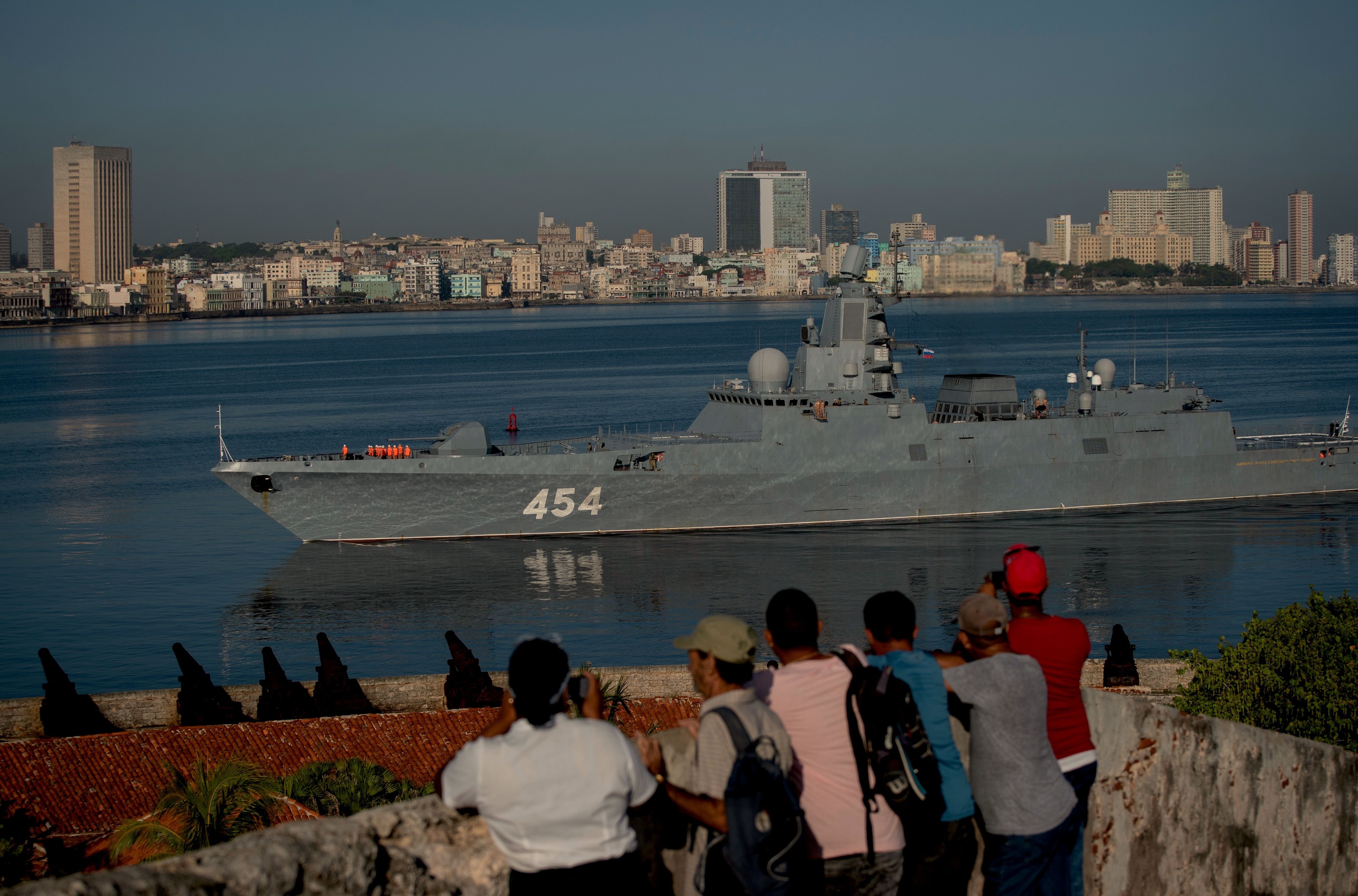 ▲▼俄軍克爾什科夫海軍元帥級巡防艦曾於2019年6月造訪古巴哈瓦那。（圖／達志影像／美聯社）