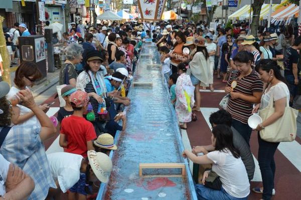 ▲▼日本神奈川縣藤澤市的「世界最大撈金魚」活動宣布廢止，未來不再舉辦。（圖／翻攝自「藤沢市商店会連合会」官網）