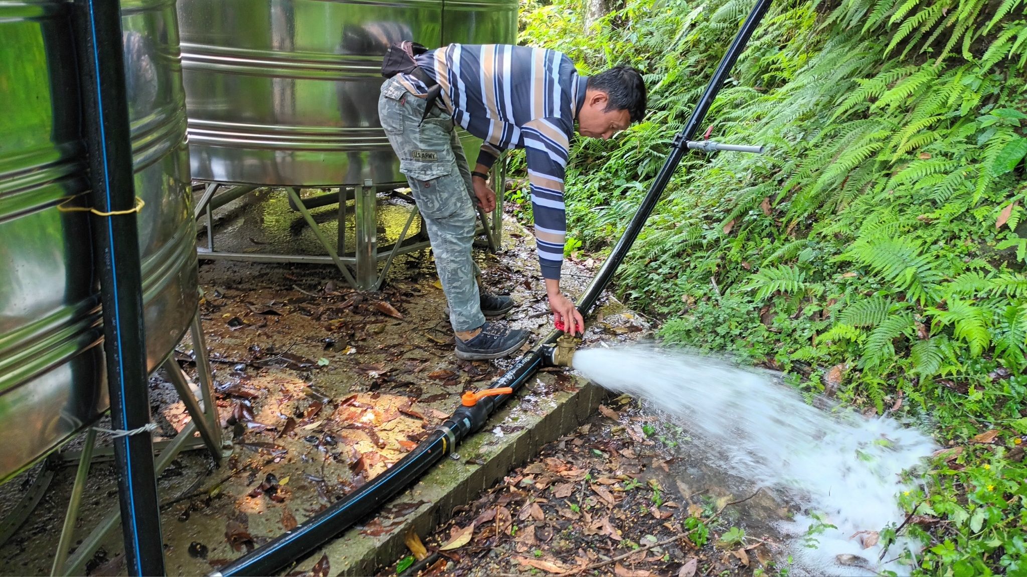 ▲新北三峽簡易自來水設備完工。（圖／新北市水利局提供）