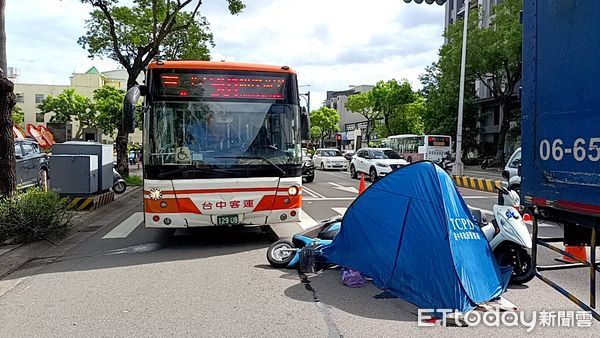 ▲▼台中潭子一名男子上午騎機車載孫女上課，卻慘遭聯結車輾壓爆頭，孫女擦挫傷。（圖／民眾提供，下同）