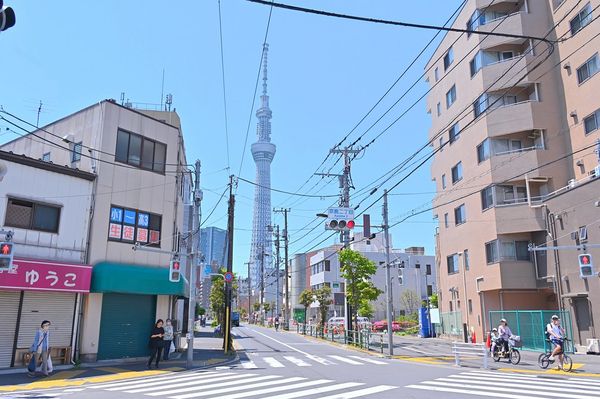 ▲▼京島南公園東京親子景點，隱藏版東京最刺激免費3層樓高溜滑梯，一望無際合照晴空塔絕美景點。（圖/橘子狗提供）