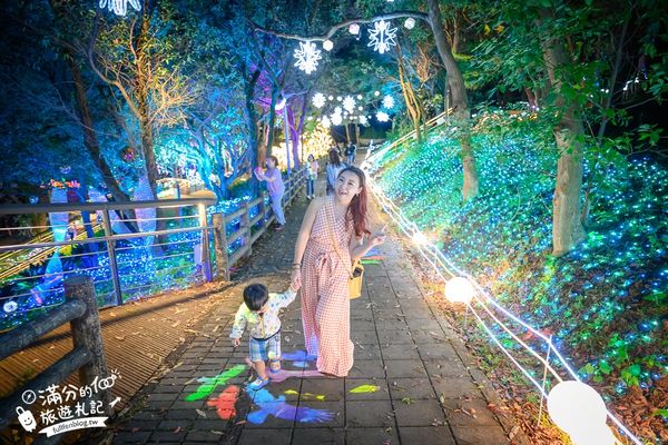 ▲▼大古山登山步道公園夏日繽紛派對 最新點燈活動時間　欣賞城市燈海，來趟森林裡的奇幻旅程。（圖／部落客滿分提供）