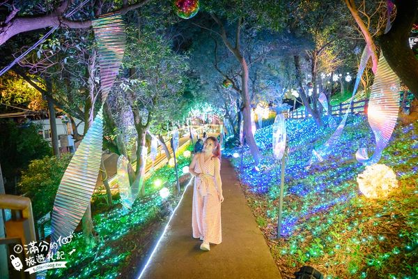 ▲▼大古山登山步道公園夏日繽紛派對 最新點燈活動時間　欣賞城市燈海，來趟森林裡的奇幻旅程。（圖／部落客滿分提供）