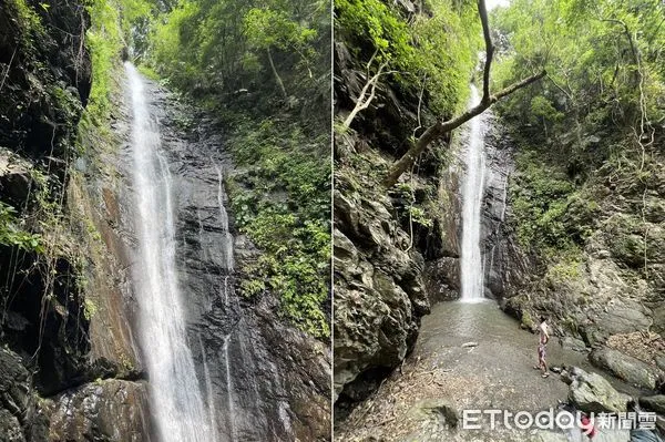 ▲屏東大津瀑布傳出溪降受困意外。（圖／記者陳崑福翻攝）