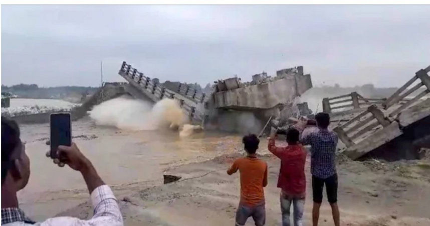 印度耗資1.2億盧比打造大橋「落成前坍塌」　居民狠酸：比哈爾邦日常