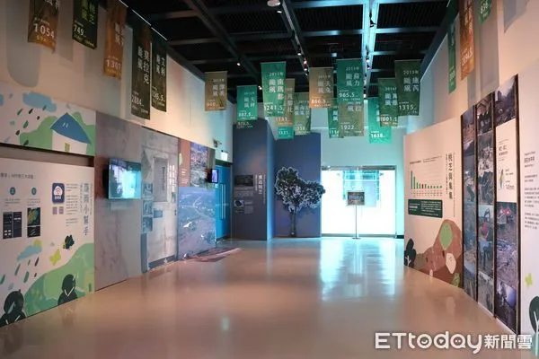 ▲車籠埔斷層保存園區舉辦《水痕水佷》特展，回顧桃芝颱風傷痕。（圖／國立自然科學博物館提供，下同）