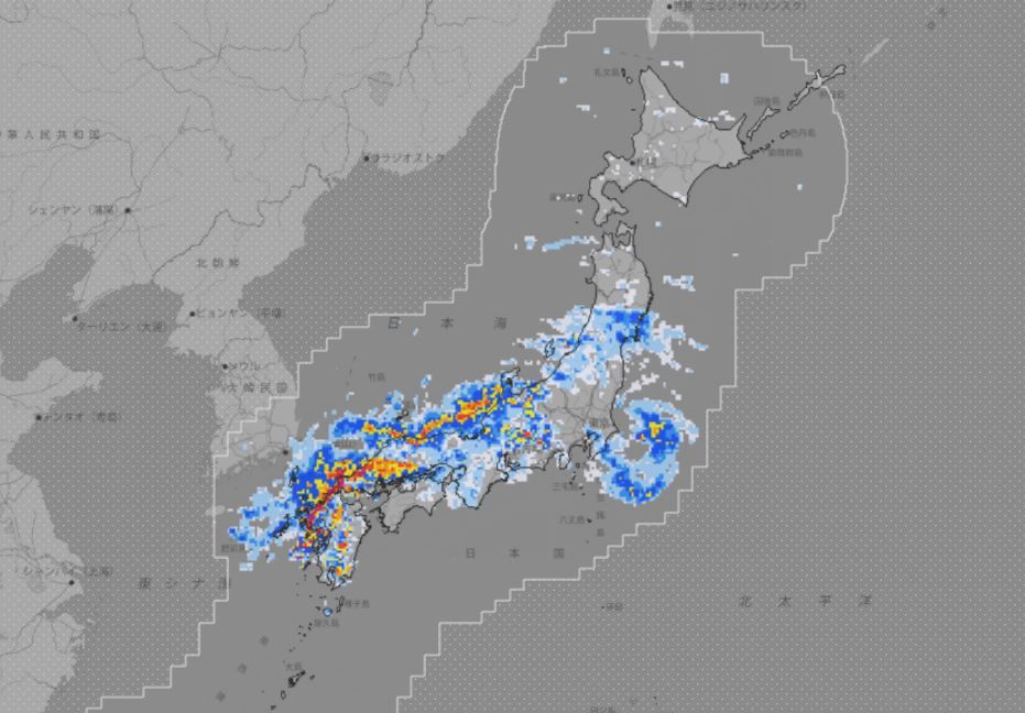 ▲▼雨勢將覆蓋整個東日本與西日本。（圖／氣象廳）