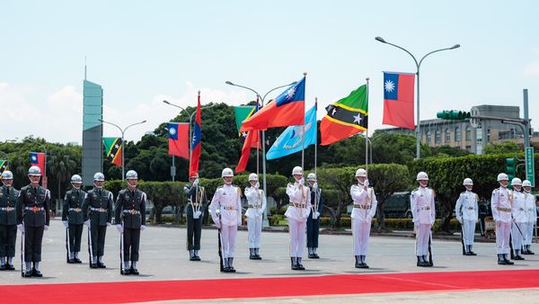 ▲▼總統賴清德主持「軍禮歡迎聖克里斯多福及尼維斯聯邦總理德魯伉儷」。（圖／總統府提供）