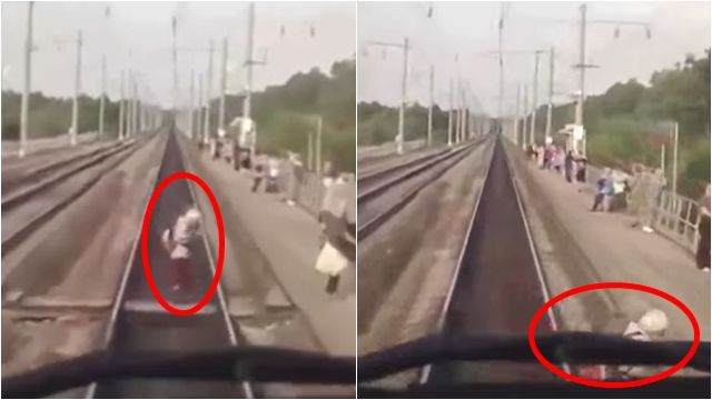 ▲▼俄羅斯84歲老婦人被火車撞死。（圖／翻攝Telegram）