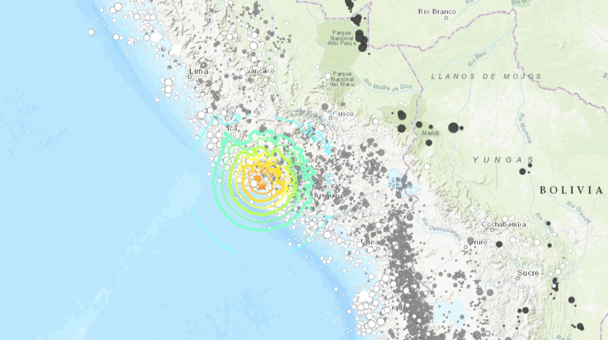 ▲▼▲秘魯中部海岸外海28日發生規模7.2強震。（圖／郭鎧紋提供）