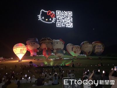 熱氣球光雕音樂會暖身場　無人機QRcode抽獎