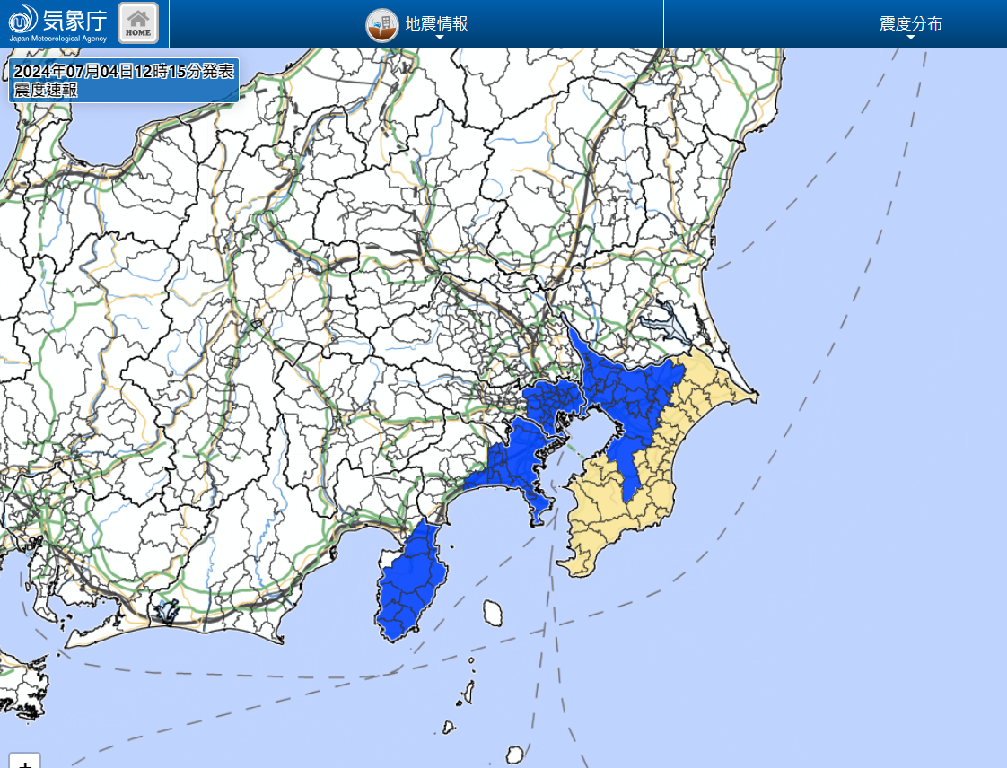 ▲▼日本規模5.4地震。（圖／日本氣象廳）