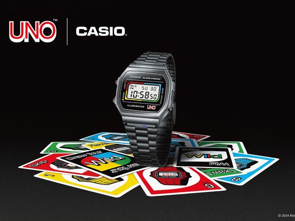 卡牌遊戲UNO聯名CASIO　招牌色與Logo錶上吸睛